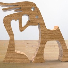 siluetas resumen Arte 8 paquete silueta decoración hombre deco forma perro oveja cabra mujer niña 3d print model - Mito3D