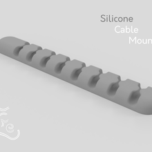 Silikon-Kabel montieren home Kabel Kabel-Halter freimor Silikon - Organisation 3d print model - Mito3D