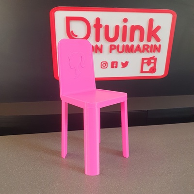 silla barbie game chair toy doll 3d print model - Mito3D