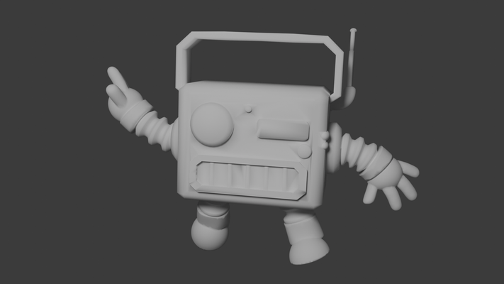 idiot robot personnage jeu figurine jouet amusement jouer décoration 3d print model - Mito3D
