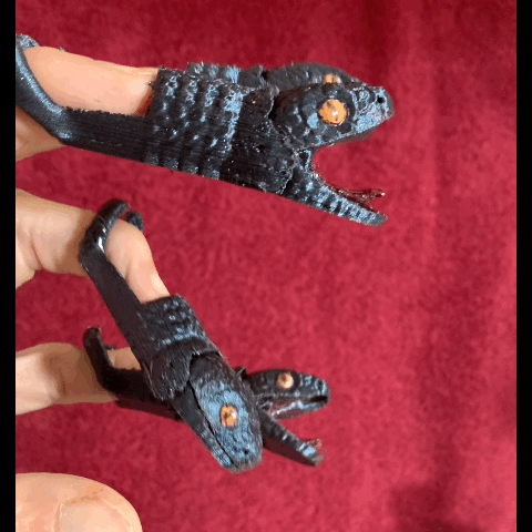 silly snake fingers 3D print model - Mito3D