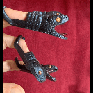 tonto serpiente dedos 3d print model - Mito3D