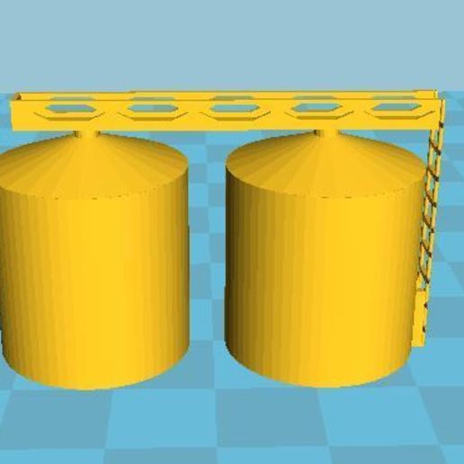 silos arquitetura estocagem de armazenamento o arroz silo 3D print model - Mito3D