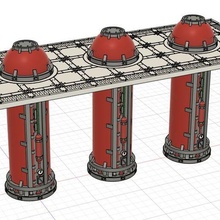 silos necromunda terreno 40k industrial 3d print model - Mito3D