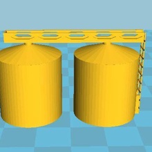 silos architettura estocagem di archiviazione riso arroz silo 3d print model - Mito3D