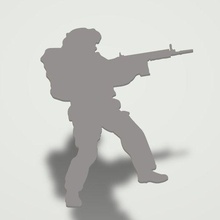 silüetler askerler 3d print model - Mito3D