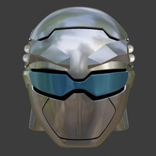 silver beast ranger helmet cosplay 3d printing 3d print model - Mito3D