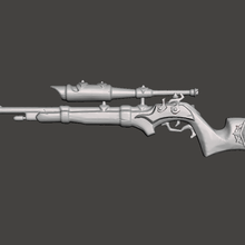 prata lâmina olho alcance 3d modelo jogos mar ladrões atirador elite rifles rifle 3d print model - Mito3D