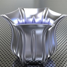 silver bowl home household 3d print model - Mito3D