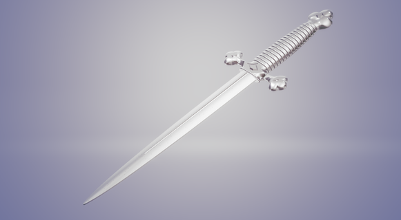 gümüş hançer kılıç bıçak mektup açıcı fantezi prenses dnd ağzı büyü silah Ortaçağa ait büyücülük cadı güzel 3d print model - Mito3D