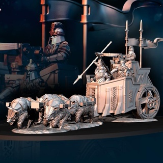 prata bode anões carrinho deram jogos 3dprinting mesa guerra humanos fantasia Frostgrave miniatura 28mm dnd 3d print model - Mito3D