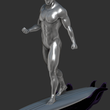 argent surfeur merveille bandes dessinées sculpture 3d impression super héros 3d print model - Mito3D