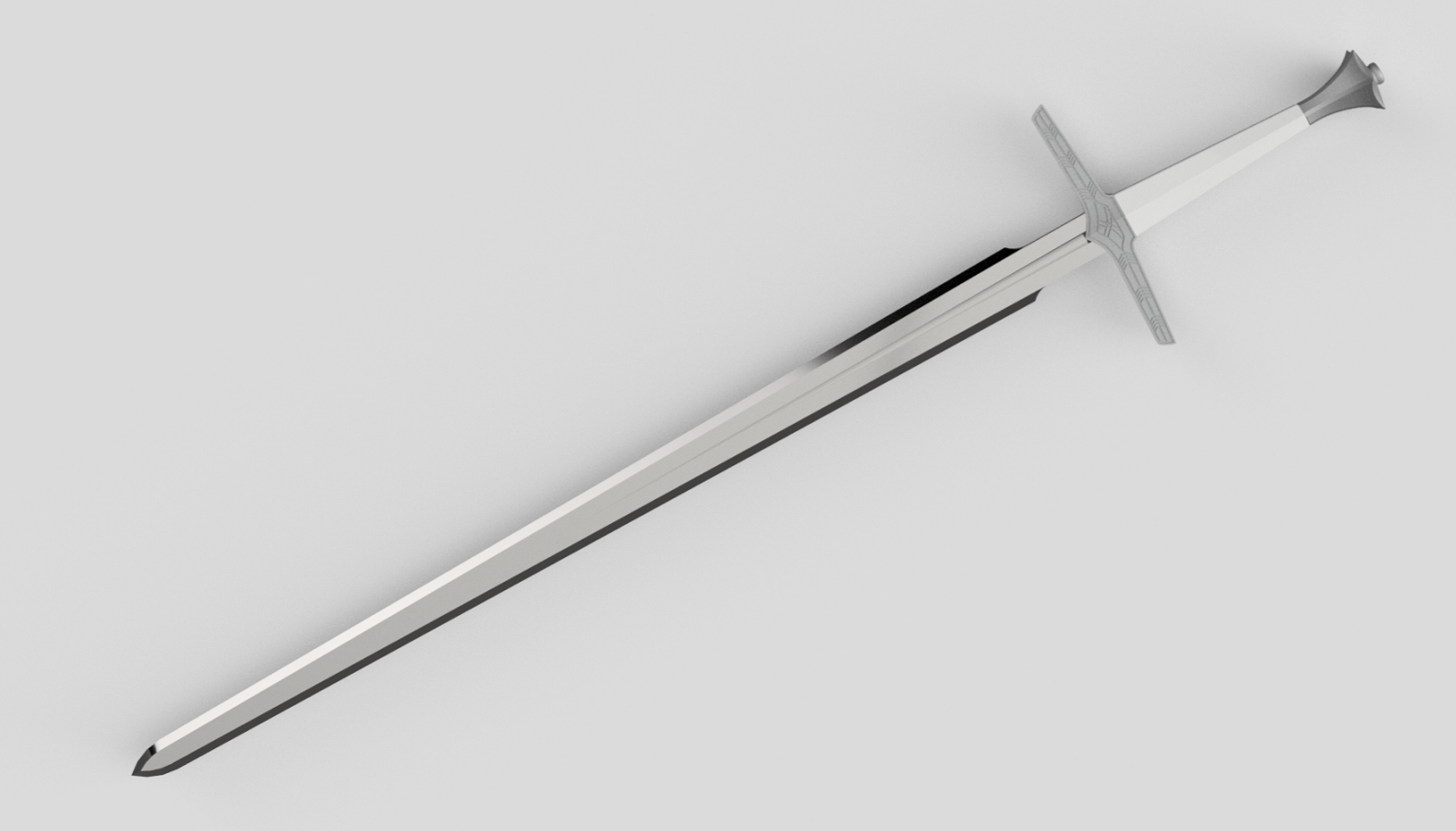 silver sword witcher 3D print model - Mito3D