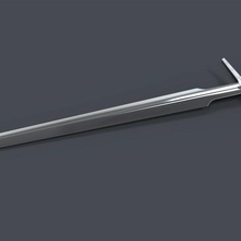silver sword witcher tv series various silversword blade weapon melee fantasy thewitcher movie prop replica cosplay print printable toy witchersword geralt 3d print model - Mito3D