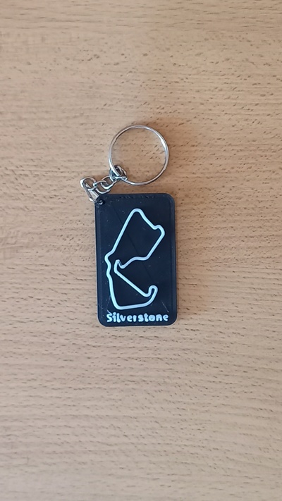 silverstone circuit key chain rings keychain keychains f1 circuits 3d print model - Mito3D