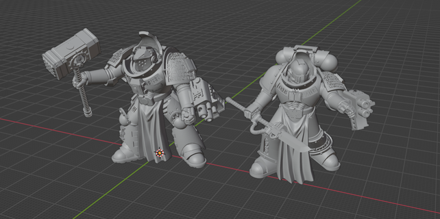 silvery knights remix test grey knight 40k warhammer 3d print model - Mito3D
