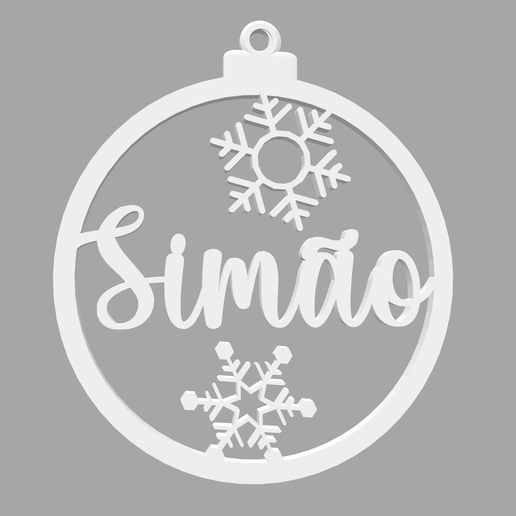 sim bola natale ornamento decora Natale albero festa regalo 3D print model - Mito3D