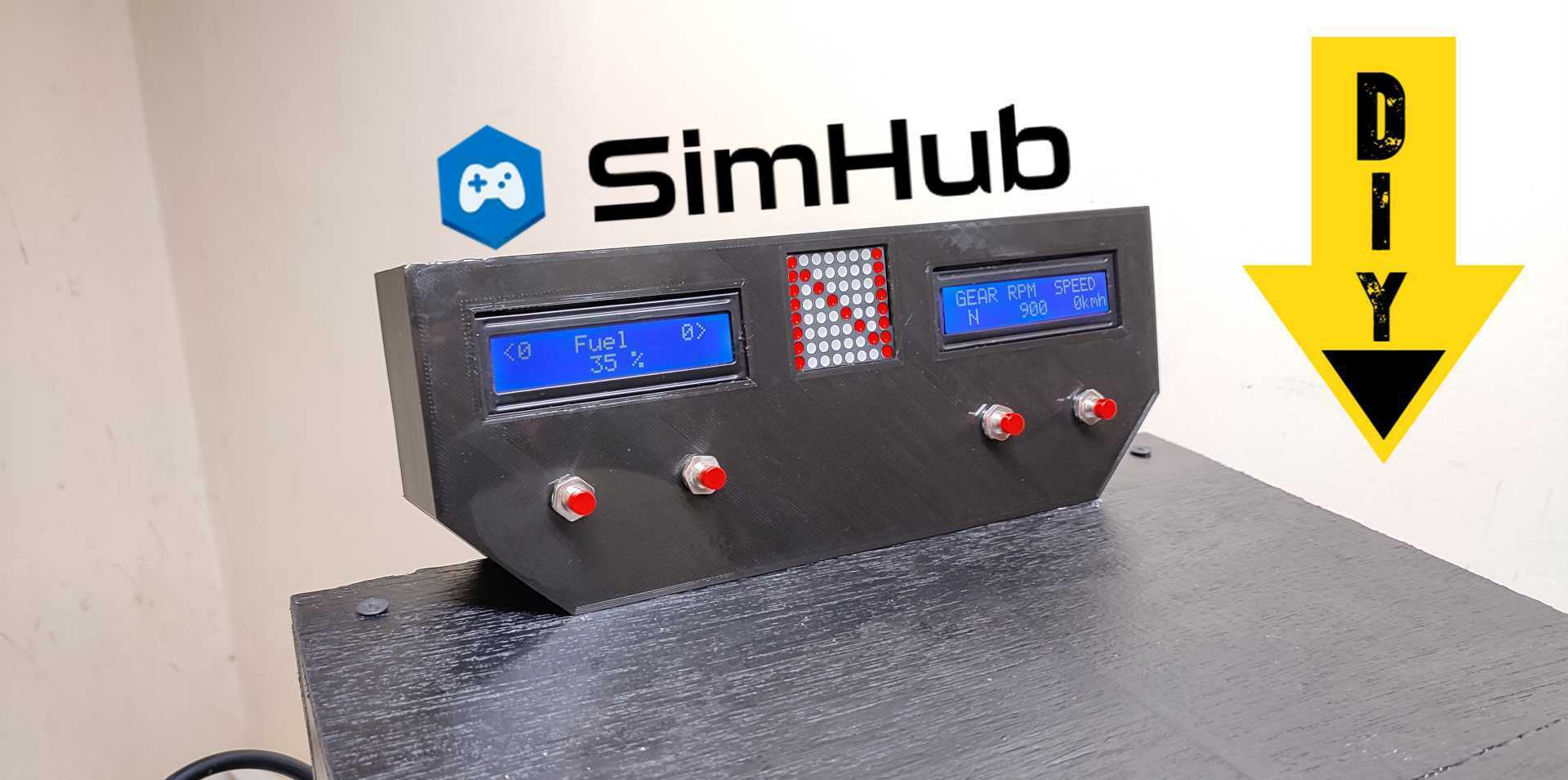 sim hub kısa çizgi gadget simhub Gösterge Paneli 3D print model - Mito3D