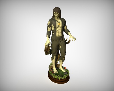 sim Garth statue 3d modèle impression figure peindre héros Simon mode zombi 3d print model - Mito3D