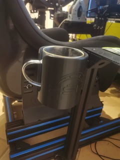 sim rig cup holder 8020 multi pack mount racing zsr simrig 3d print model - Mito3D