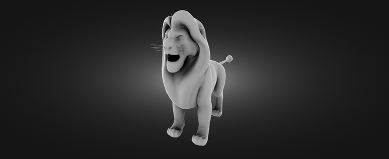 simba decoración mano diseño interior Arte Ingenieria regalo juguete león Rey animal bestia Leon selva naturaleza escultura figurilla estatuilla 3d print model - Mito3D