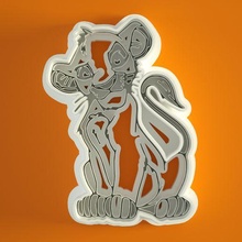 simba cookie cutter 3d print model - Mito3D