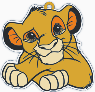 simba cub keychain lion king puppy 3d printing stl admirer lovely playful tender high quality durability precise details layers 3d print model - Mito3D