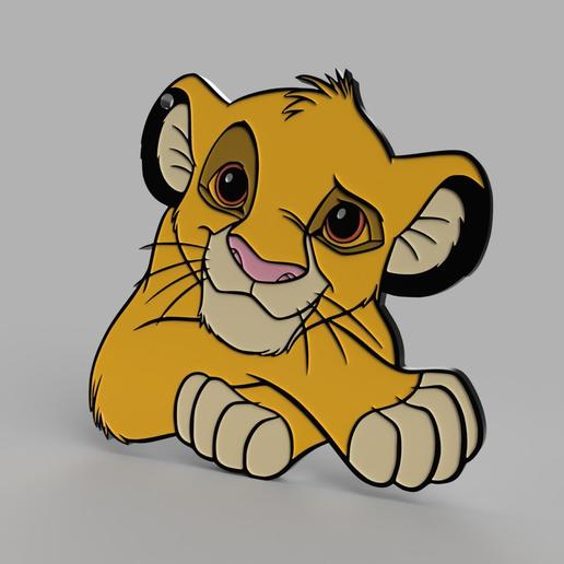 simba porte-clés art roi lion le 3D print model - Mito3D