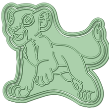 simba lion king cookie cutter whole 3d print model - Mito3D