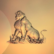 simba, o rei leão arte 3d print model - Mito3D