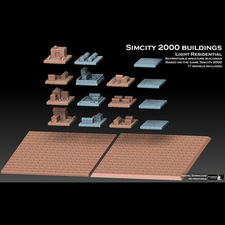 simcity 2000 bâtiments 3d print model - Mito3D