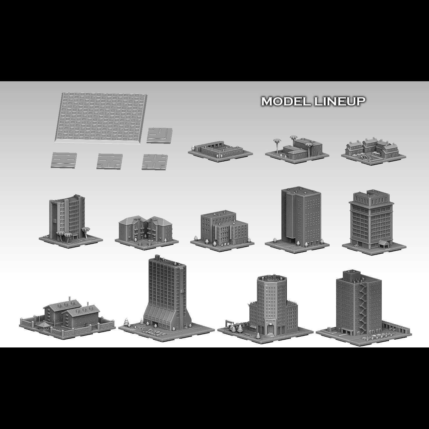 simcity 2000 dense residential buildings urban city building architecture skyscraper condominium battletech epic 3D print model - Mito3D