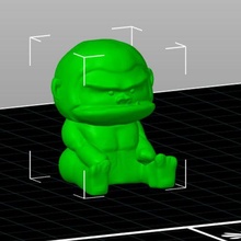simio gorilla baby  poly simio gorilla arttoy toy 3d print model - Mito3D