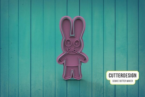 simon cookie cutter rabbit cookies cake decoration cutting simmon 3d print model - Mito3D