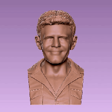 simon cowell art factor pop idol bust head man 3d print model - Mito3D