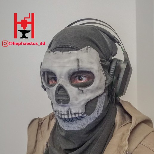 simon espírito riley máscara chamada de dever cod modern warfare warzone inspirado jogo mace a guerra moderno adereços cosplay fantasma 3D print model - Mito3D