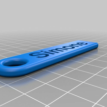 simone personalized key chain fashion customized accessories 3d print model - Mito3D