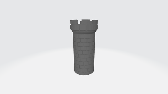 simpel tower castel decoration kids medieval miniature toy buildings structures 3d print model - Mito3D