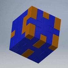 simples 2 polegada enigma cubo brinquedo 3d print model - Mito3D