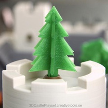 simple 3d imprimable arbre de pin la maison 3d print model - Mito3D