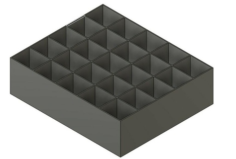 basit 5x5 5x6 konteyner Kulp destek güvercin delikler hobi 3d print model - Mito3D