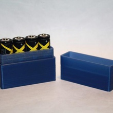 simples pilha aa x4 titular vários caixa de bateria 3d print model - Mito3D