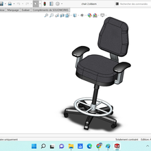 simple adjustable office chair 3d print model - Mito3D