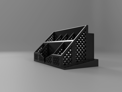 simple all-in-one 3d printable desk organizer 3d print model - Mito3D