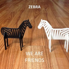 simple animals 8 zebra game desk toy zbre 3d print model - Mito3D