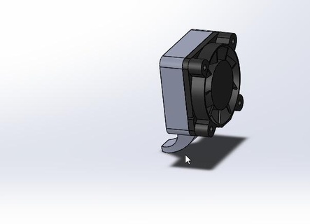 semplice assiale fan ugello estrusore raffreddamento 3d stampante Accessori 3d print model - Mito3D