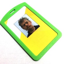 simple badge id pass card holder gadget 3d print model - Mito3D