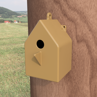 simple birdhouse nesting box nest bird 3d print model - Mito3D