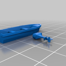 simple bote fuera de borda juego juguete accesorios wargaming modelo ferrocarril las miniaturas 3d print model - Mito3D
