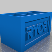 simples caixa Ryobi logotipo caneta suporte organização 3d print model - Mito3D